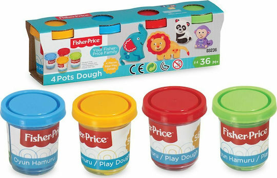 Fisher Price 4 Plastilinas of Plasticine for 3+ Years 03236