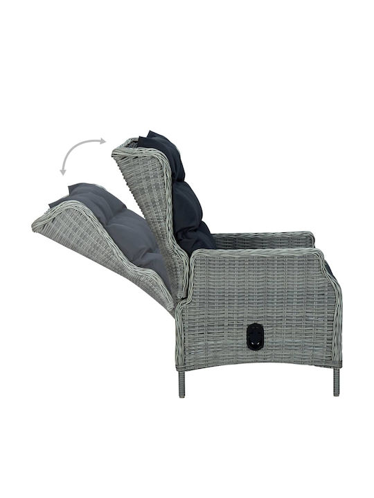 Garten- und Outdoor-Möbelsets 9 Stück Für Außenbereich Hellgrau mit Kissen