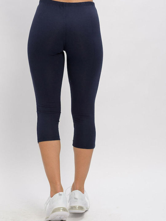 Women's Capri Training Legging Navy Blue