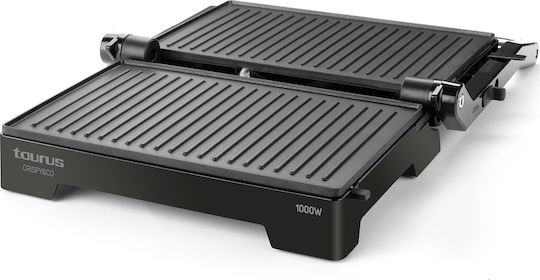 Taurus Crispy & Co Τοστιέρα για 2 Τοστ 1000W Μαύρη