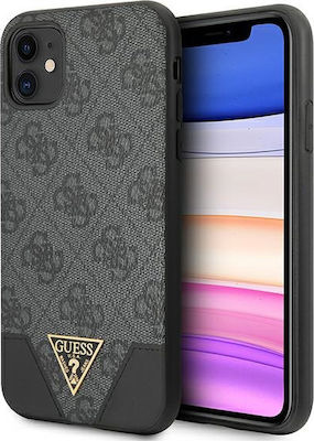 Guess 4G Triangle Back Cover Πλαστικό Γκρι (iPhone 11)