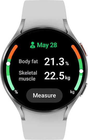 Samsung Galaxy Watch4 Aluminium 44mm Waterproof with Heart Rate Monitor (Silver)