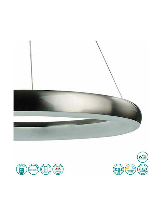 Wofi Clint Pendant Lamp with Built-in LED Silver