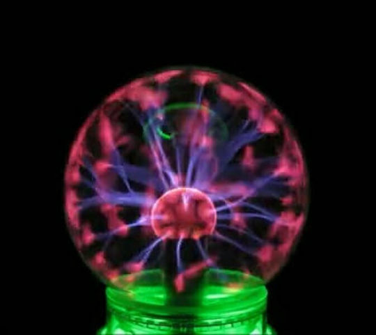 Dekorative Lampe Plasma-Kugel Schwarz