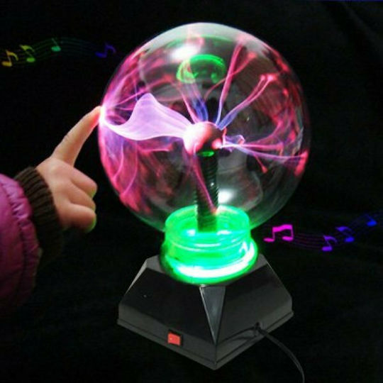 Dekorative Lampe Plasma-Kugel Schwarz