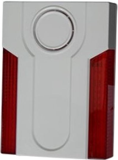 Artec Wireless RF Alarm Siren Battery Outdoor 120dB with Red Light 16.4x22.9cm