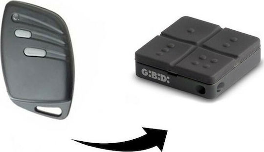 GiBiDi Domino Garage Door Remote Control Rolling Code with 4 Channels 433.92MHz
