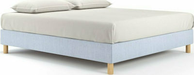 Grand Base Bed Base Single made of Wood Beige 100x200cm.