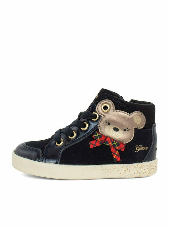 Kilwi Anatomic Leather Kids Boots with Zipper Navy Blue