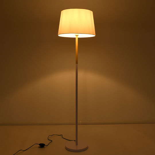 GloboStar Cedar Lampa de podea Î148xL40cm. cu Soclu pentru Bec E27 Alb