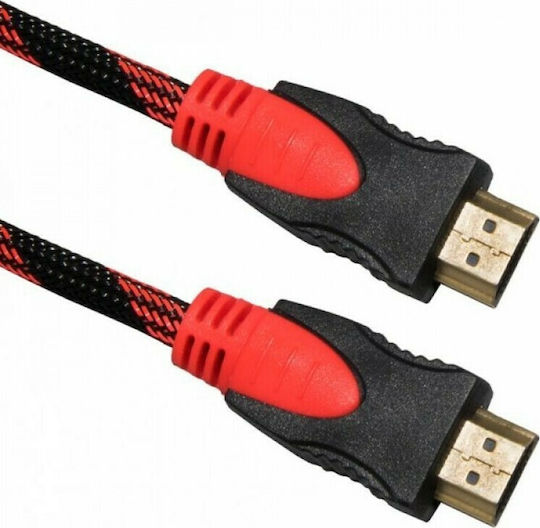 FT Electronics HDMI 1.4 High Speed 1080p 120Hz Braided Cable HDMI male - HDMI male 5m Μαύρο