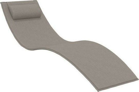 Siesta Exclusive Wasserdichtes Sonnenbank-Kissen mit Rückenlehne Slim Hellbraun 41x23cm