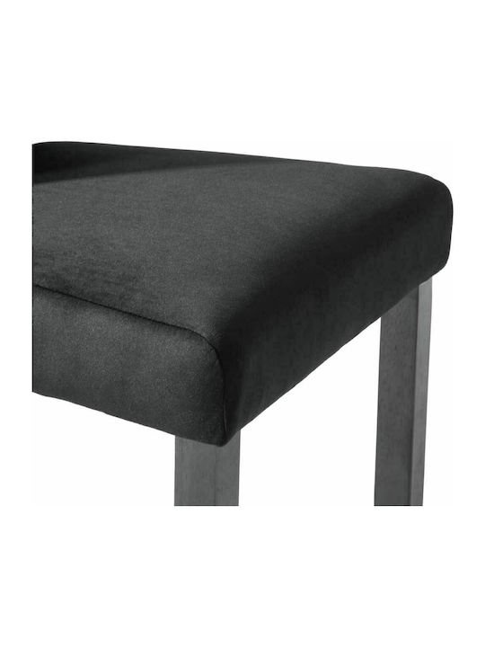 Dining Room Velvet Chair Black 43x51x98cm 2pcs