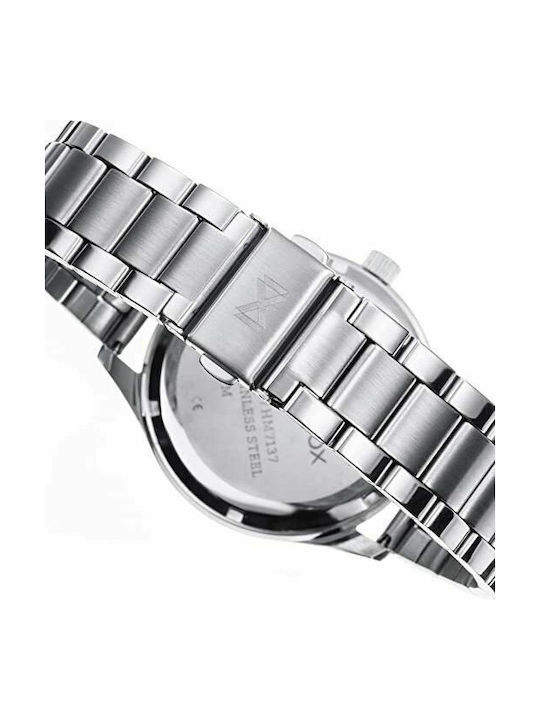 Mark Maddox Midtown Watch Battery with Silver Metal Bracelet