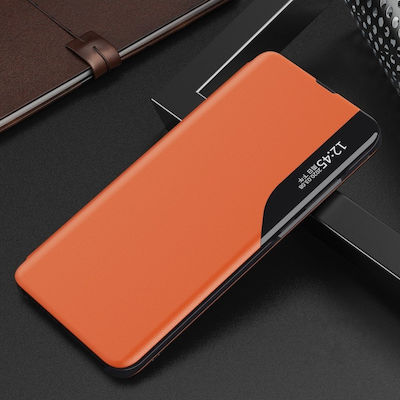 Hurtel Eco Leather View Book Δερματίνης Πορτοκαλί (Huawei Y5p)