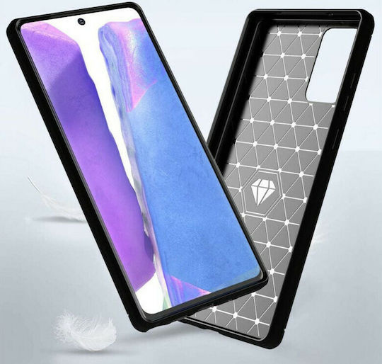 Hurtel Carbon Задна корица Силикон Черен (Galaxy Note 20)
