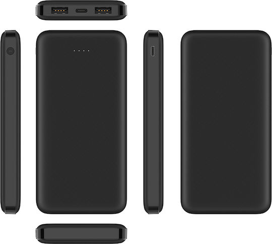 Veger VP1065 Power Bank 10000mAh με 2 Θύρες USB-A Μαύρο