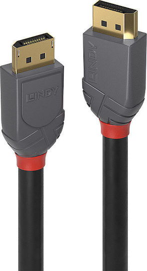 Lindy Кабел DisplayPort мъжки - DisplayPort мъжки 2м Черен (36482)