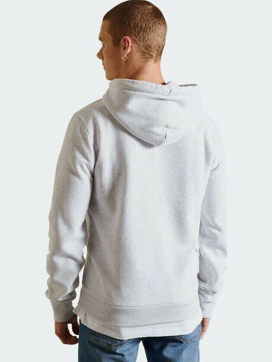 Track & Field Hoodie Φούτερ με Κουκούλα Γκρι