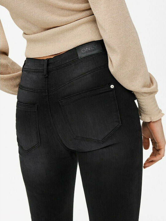 Hoch tailliert Damenjeans Schlaghose Gray