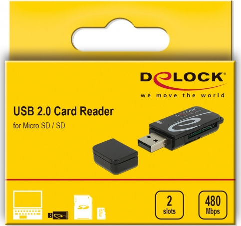 DeLock Card Reader USB 2.0 για SD/microSD