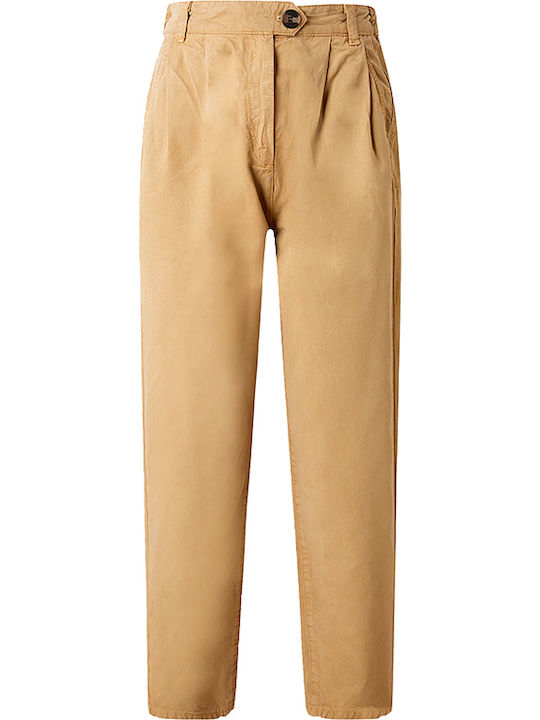 Paula Women's Fabric Trousers Beige