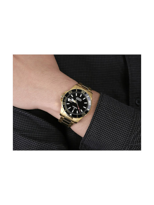 Festina Watch Chronograph Battery with Gold Metal Bracelet