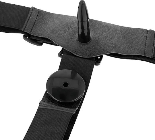 Harness Attraction Harris Vibrating Double Harness Harness με Διπλό Dildo 18cm στο χρώμα του δέρματος