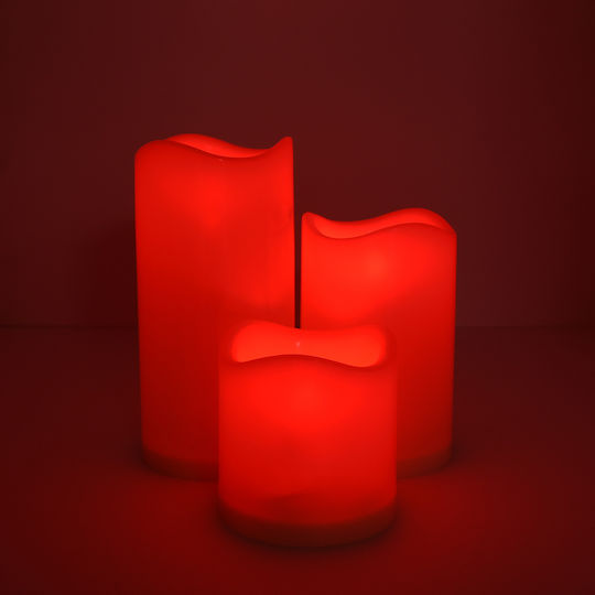 GloboStar Dekorative Lampe Wachs-Politur Mehrfarbig 3Stück