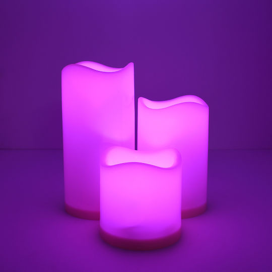 GloboStar Dekorative Lampe Wachs-Politur Mehrfarbig 3Stück