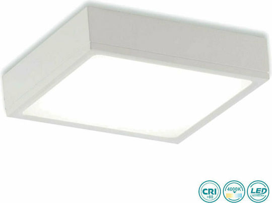 Fan Europe Square Outdoor LED Panel 22W with Natural White Light 4000K 16.7x16.7cm