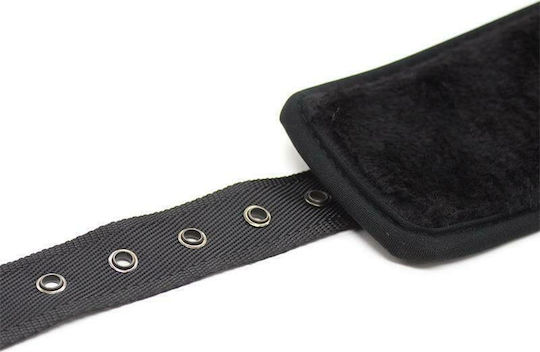 Fetish Addict Leather Handcuffs with Big Hoops Handschellen in Schwarz Farbe