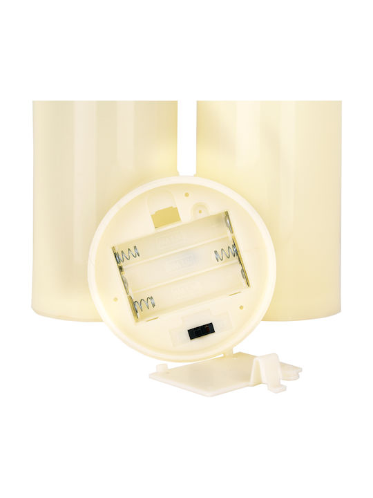 GloboStar Διακοσμητικό Φωτιστικό LED Ψυχρό Λευκό 6000K Κερί 3τμχ