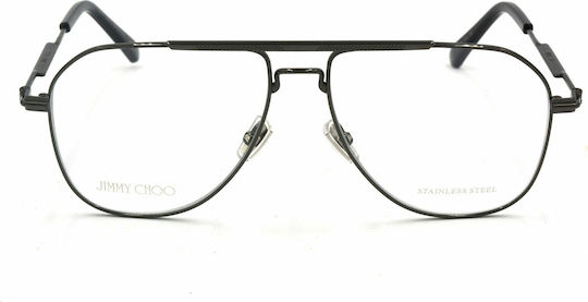 Jimmy Choo Herren Metallisches Brillengestell Grau JM005 GUA