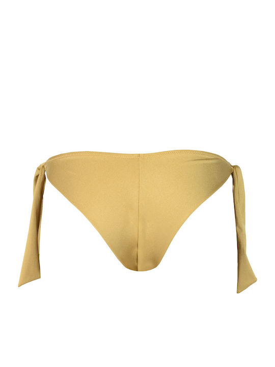 BP-1090 Bikini Brazil with Laces Gold