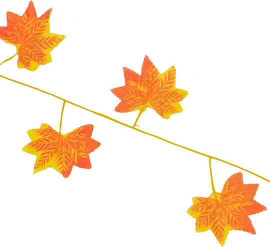 Dekorative Girlande Ahorn Orange 220cm GloboStar