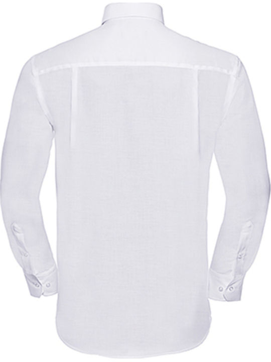 Russell Europe Men's Shirt Long Sleeve Cotton White