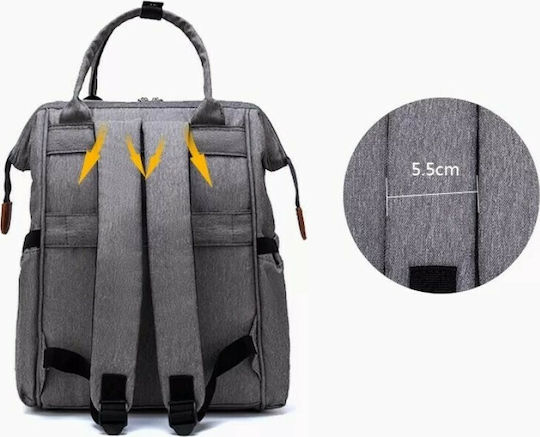 Lequeen Diaper Bag Grey 38x30x38cm.
