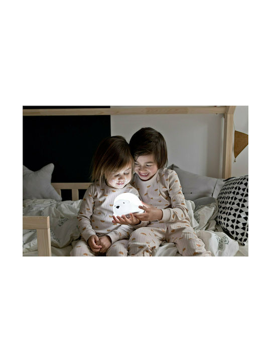Flow Kids Projector Lamp Bjorn with Star Projection with Color Changes White 20x10x13εκ.