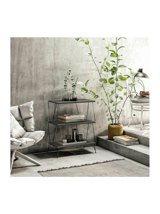 Bookcase Lazandos Charcoal / Black 48x31x75cm