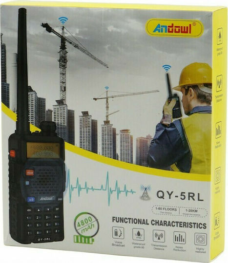 Andowl QY-5RL Funkgerät UHF/VHF mit Monochromdisplay
