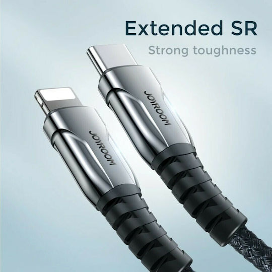 Joyroom S-1224K1 Плетен USB-C Мъжки към Lightning Кабел 20W Червен 1.2м 87001