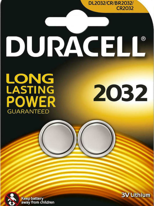 Duracell Long Lasting Power Батерии Литий За часовници CR2032 3V 2бр