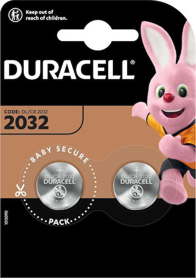 Duracell Long Lasting Power Batterien Lithium für Uhren CR2032 3V 2Stück