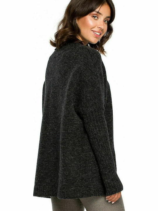 BE Knit Women's Long Sleeve Sweater Black