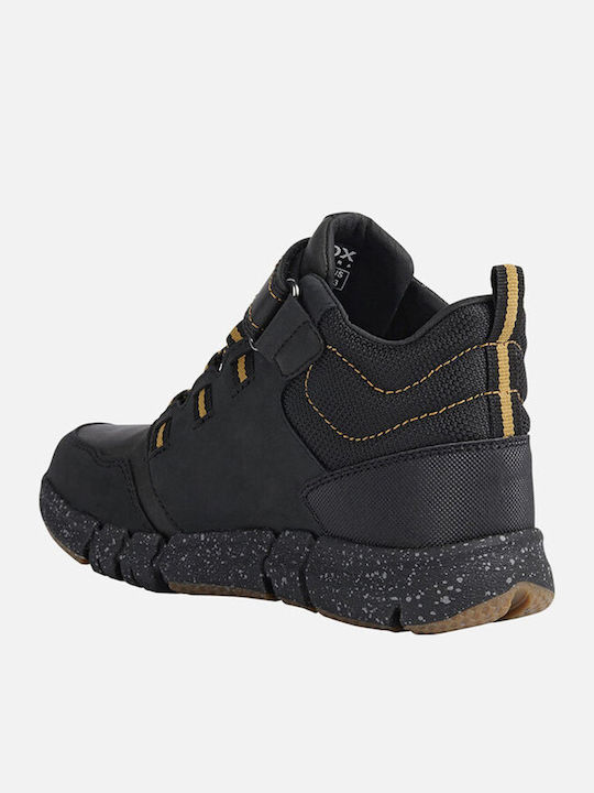 Flexyper ABX Παιδικά Sneakers High Ανατομικά με Σκρατς Μαύρα
