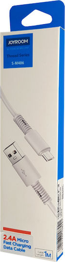 Joyroom Rebar Series S-M406 1m Regular USB 2.0 to micro USB Cable White (S-M406RM-1-WH)