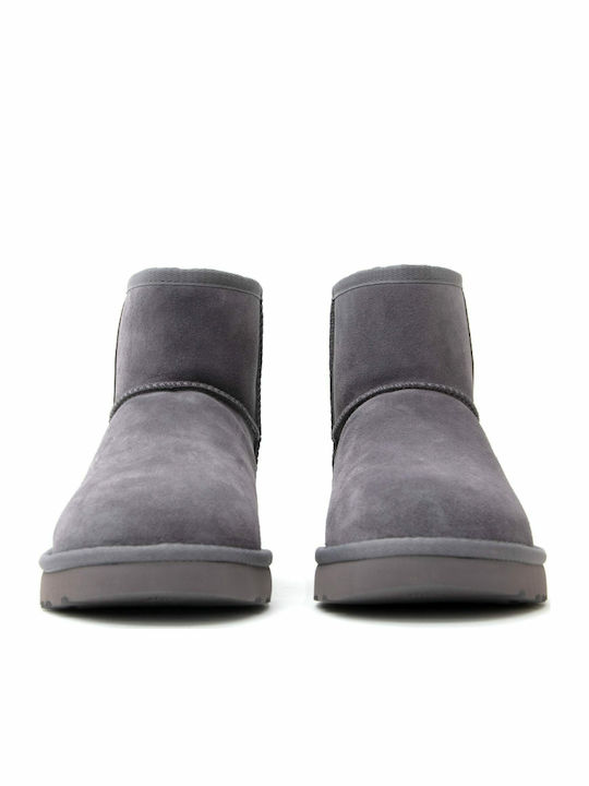 Classic Mini Side Logo Suede Women's Ankle Boots Shade