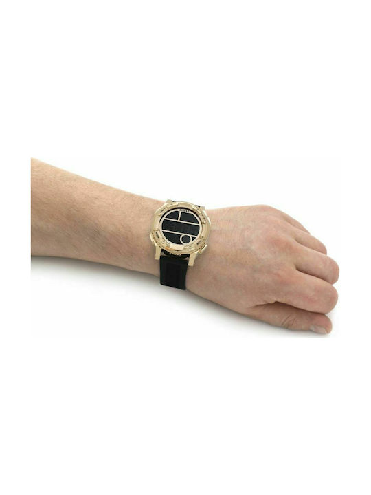 Guess Digital Watch Battery with Black Rubber Strap