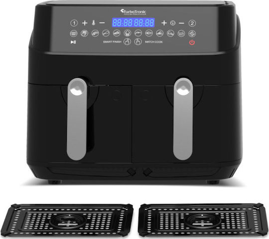 Turbotronic Air Fryer with Double Detachable Bucket 9lt Black TT-DAF5